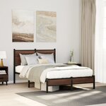 vidaXL Cadre de lit en métal sans matelas chêne marron 120x200 cm