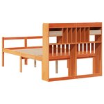 vidaXL Lit bibliothèque sans matelas cire marron 135x190 cm pin massif