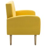 vidaXL Canapé à 3 places Tissu Jaune