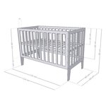 Lit bébé KIPPY 60 x 120 bois naturel