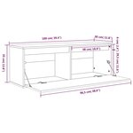 vidaXL Armoire murale Gris 100x30x35 cm Bois de pin massif