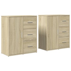vidaXL Buffets 2 Pièces chêne sonoma 60x31x70 cm bois d'ingénierie