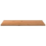 vidaXL Dessus de bureau marron clair bois chêne massif rectangulaire