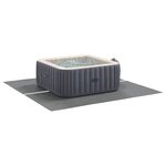vidaXL Tapis de piscine Gris clair 274 x 274 cm