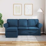 vidaXL Canapé Bleu 215 x 138 x 80 cm tissu