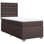 vidaXL Sommier à lattes de lit avec matelas Marron foncé 100x200 cm