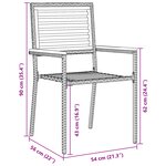Ensemble de Salle à Manger de Jardin 5 Pièces en Poly Rattan Gris Acacia vidaXL