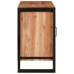 vidaXL Meuble sous-vasque de salle de bain Bois d'acacia massif  fer