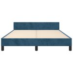 vidaXL Cadre de lit sans matelas bleu foncé 140x190 cm velours