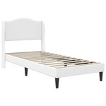 vidaXL Cadre de lit avec tête de lit Blanc 100 x 200 cm Simili cuir