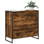 vidaXL Buffet Chêne Fumé 79 x 36 x 75.5 cm Bois d'ingénierie