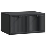 vidaXL Meuble TV mural Noir 59 5 x 41 x 30 cm Bois d'ingénierie