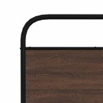 vidaXL Tête de lit chêne marron 180 cm acier et bois d'ingénierie
