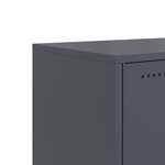 vidaXL Meuble TV anthracite 100 5x39x60 5 cm acier