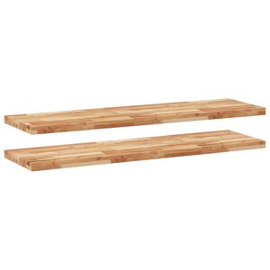 vidaXL Étagères flottantes 2 Pièces 160x40x4 cm acacia massif à l'huile