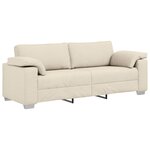 vidaXL Canapé Beige 219 x 80 x 82 cm Tissu en lin mélangé