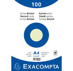 Paquet de 100 Fiches bristol vert 210x297 s/film NP x 10 EXACOMPTA