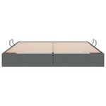vidaXL Lit de Rangement avec stockage Gris foncé 180 x 200 cm Tissu