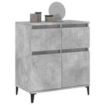 vidaXL Buffet Gris béton 60x35x70 cm Bois d'ingénierie
