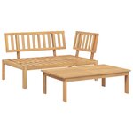 vidaXL Salon de jardin palette 2 Pièces bois massif d'acacia