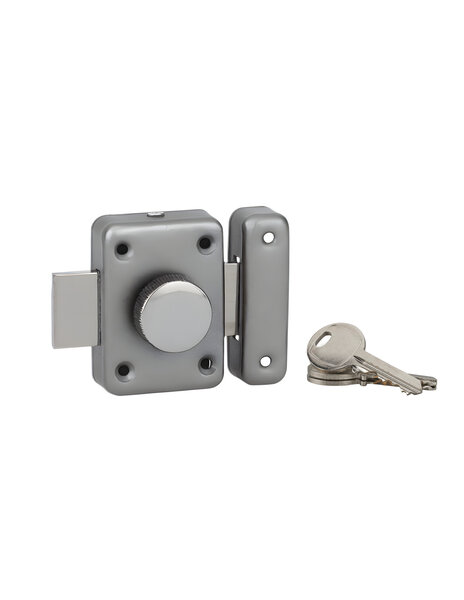 THIRARD - Verrou à bouton Alouette pour porte intérieure  50mm  acier  chromé brillant - THIRARD
