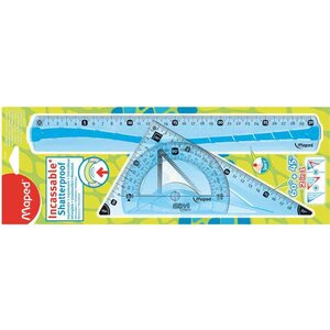 Kit 3 instruments de traçage avec équerre 2 en 1 INCASSABLE FLEX MAPED