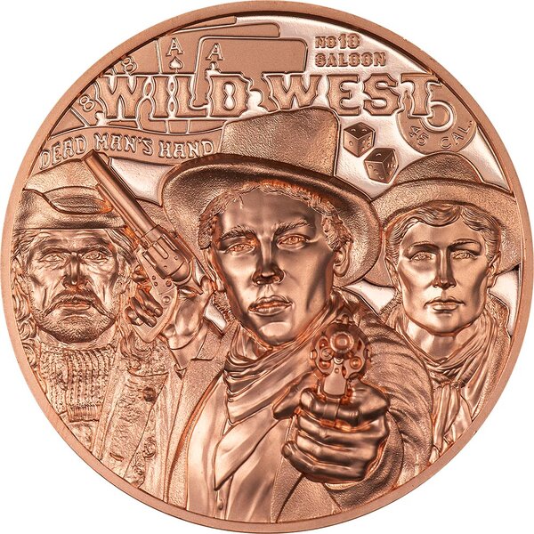 Pièce de monnaie en Cuivre 1 Dollar g 50 Millésime 2024 Legends WILD WEST (PRÉCOMMANDE)