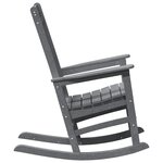 Fauteuils Bascule de jardin vidaXL 2 Pièces Gris clair 70x92x107.5 cm HDPE