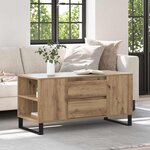 vidaXL Table basse Chêne artisanal 102 x 44 5 x 50 cm
