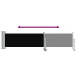 vidaXL Auvent latéral rétractable de patio 60x300 cm Noir