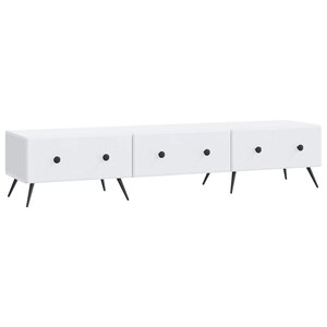 vidaXL Meuble TV Blanc 147 x 34 5 x 30 cm Bois d'ingénierie