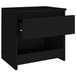 vidaXL Tables de chevet 2 Pièces Noir 40x30x39 cm Aggloméré