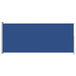 Vidaxl auvent latéral rétractable de patio 220x500 cm bleu