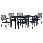 vidaXL Ensemble de salle à manger pour jardin 7 Pièces Anthracite