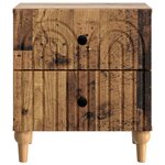 vidaXL Cabinet de chevet avec tiroir Bois ancien 43 x 34 5 x 48 cm