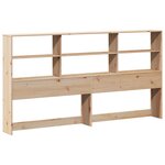 vidaXL Lit bibliothèque sans matelas 200x200 cm bois massif de pin