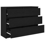 vidaXL Buffet chêne noir 100x35x76 cm bois d'ingénierie