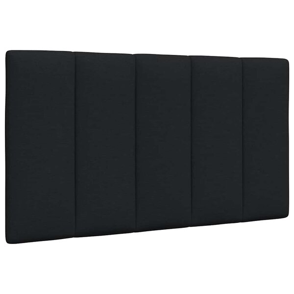 vidaXL Coussin de tête de lit Hanko noir 90 cm tissu