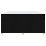 vidaXL Cadre de lit avec matelas Noir 140 x 200 cm tissu