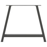 vidaXL Pieds de table à manger en forme de A 2 pièces Anthracite 90 x (72-73) cm Acier