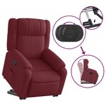 vidaXL Fauteuil inclinable rouge bordeaux tissu