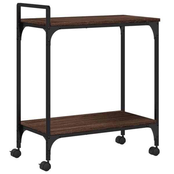 vidaXL Chariot de cuisine chêne marron 60 5x31x72 5 cm bois ingénierie
