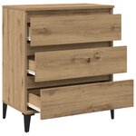 vidaXL Buffet chêne artisanal 60x35x70 cm bois d'ingénierie