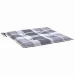 vidaXL Coussins de chaise de jardin lot de 2 carreaux gris 50x50x3 cm