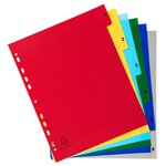 Intercalaires Imprimés Numériques Polypropylène 12/100e - 6 Positions - A4 Maxi - Assorties Vives - Exacompta