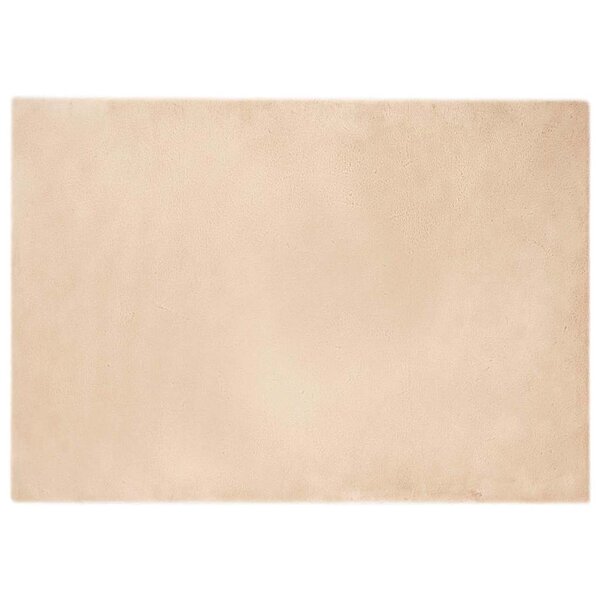 vidaXL Tapis en Fourrure Synthétique de Lapin Beige 140 x 200 cm