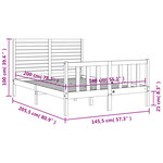 vidaXL Cadre de lit sans matelas 140x200 cm bois massif de pin