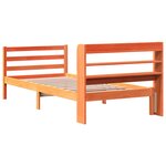 vidaXL Cadre de lit sans matelas cire marron 90x190 cm bois pin massif