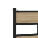 vidaXL Tête de lit chêne sonoma 200 cm fer et bois d’ingénierie