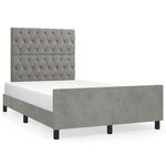 vidaXL Cadre de lit sans matelas gris clair 120x200 cm velours